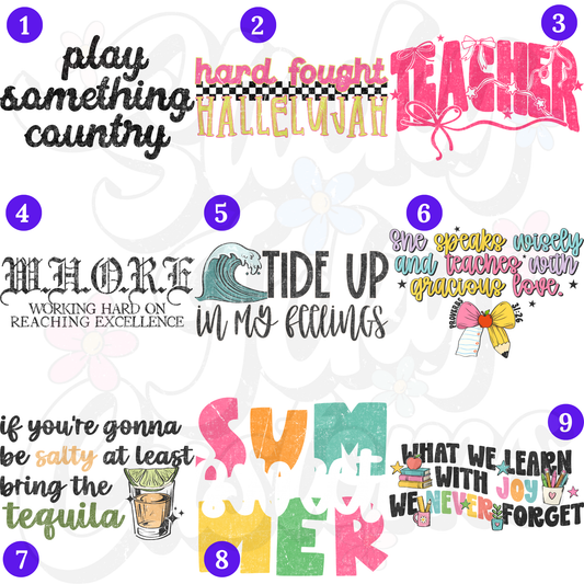 FRI - SUN SPECIAL 30% OFF (READY BY 4-28) DESIGNS 1-36