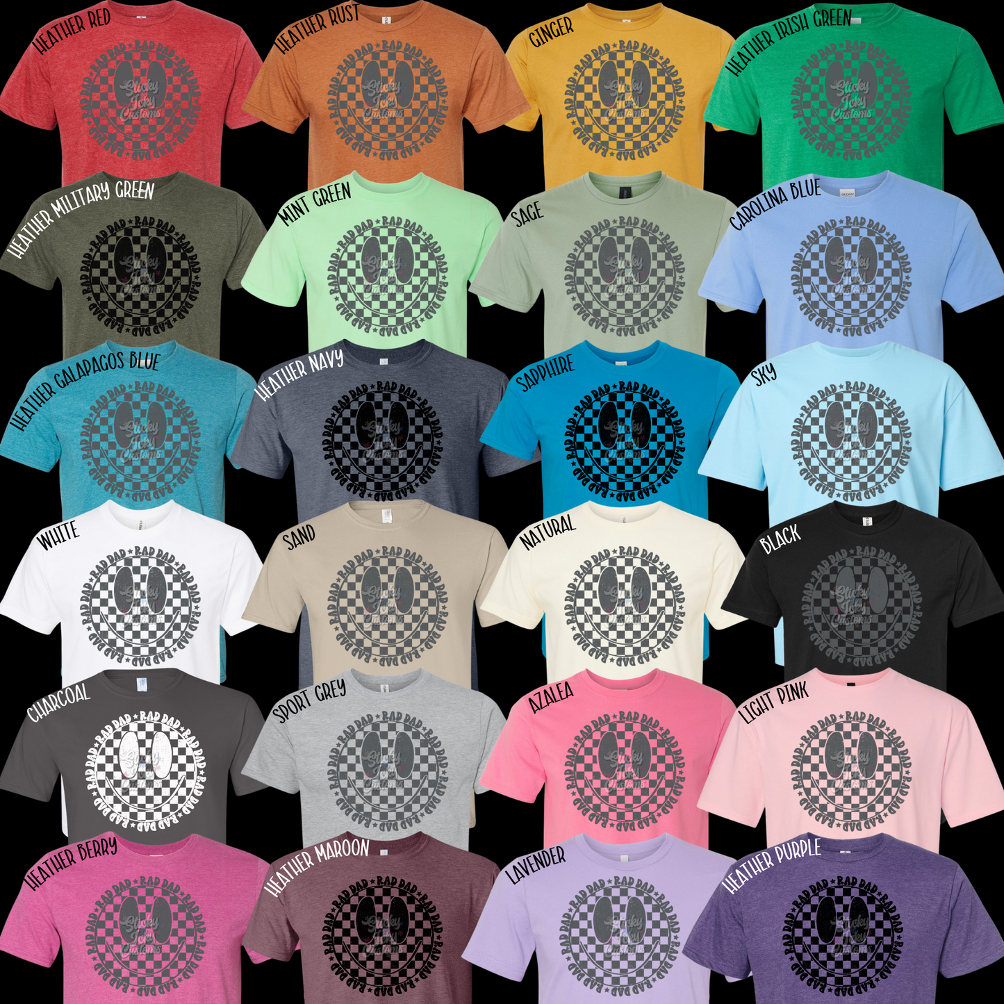 HAPPY FACE RAD DAD TEE