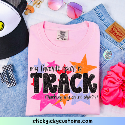 MY FAVORITE SPORT IS TRACK