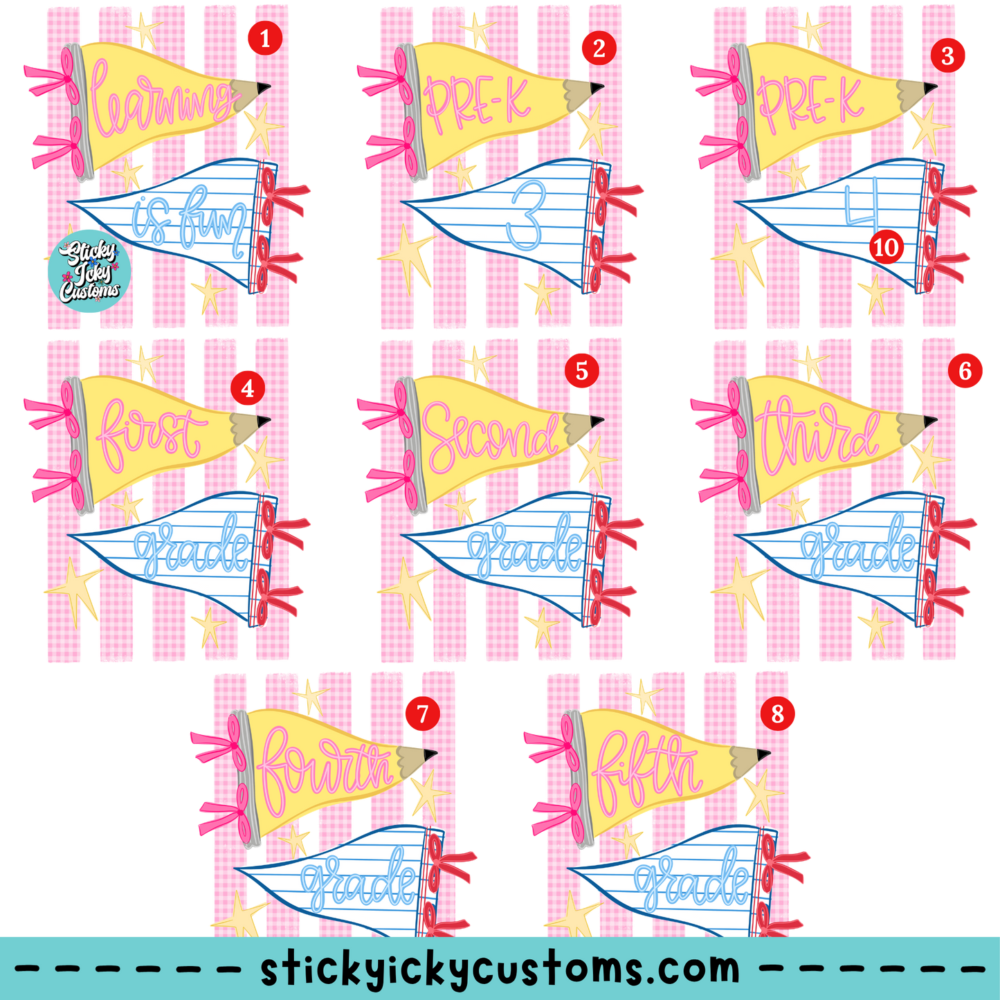 PENNANT DESIGNS 1-8