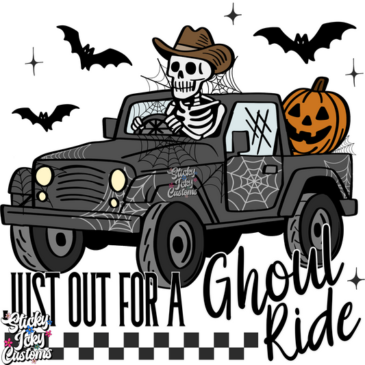 JUST OUT FOR A GHOUL RIDE