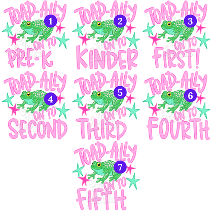 TOAD-ALLY ON TO.. DESIGNS 1-14