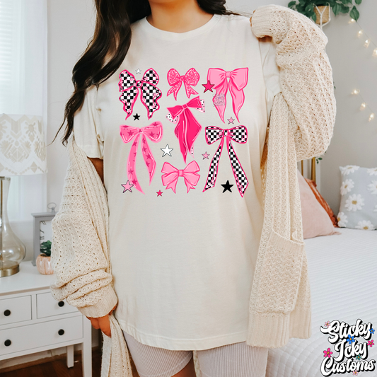PINK & CHECKERED BOWS