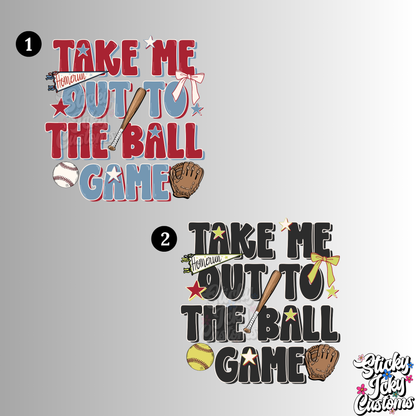 TAKE ME OUT TO THE BALL GAME DESIGNS 1-2