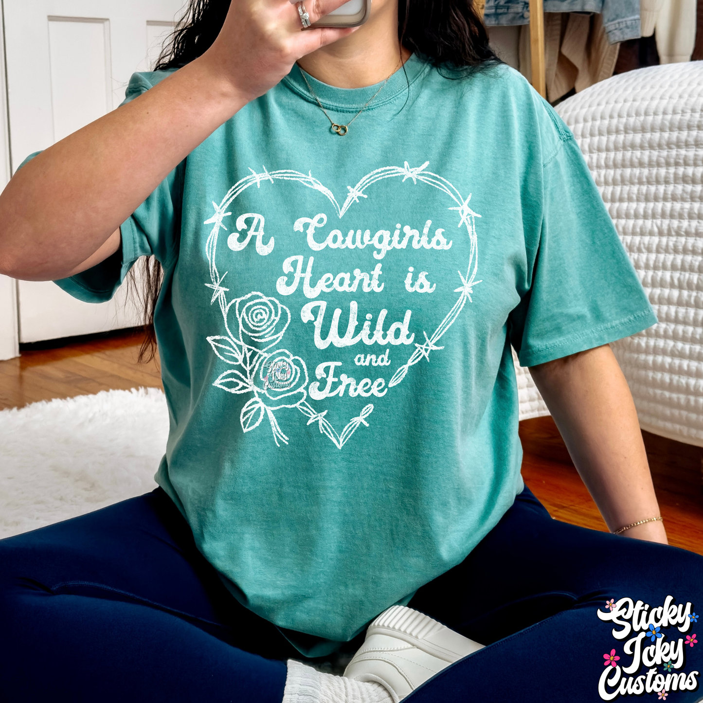 A COWGIRLS HEART IS WILD & FREE