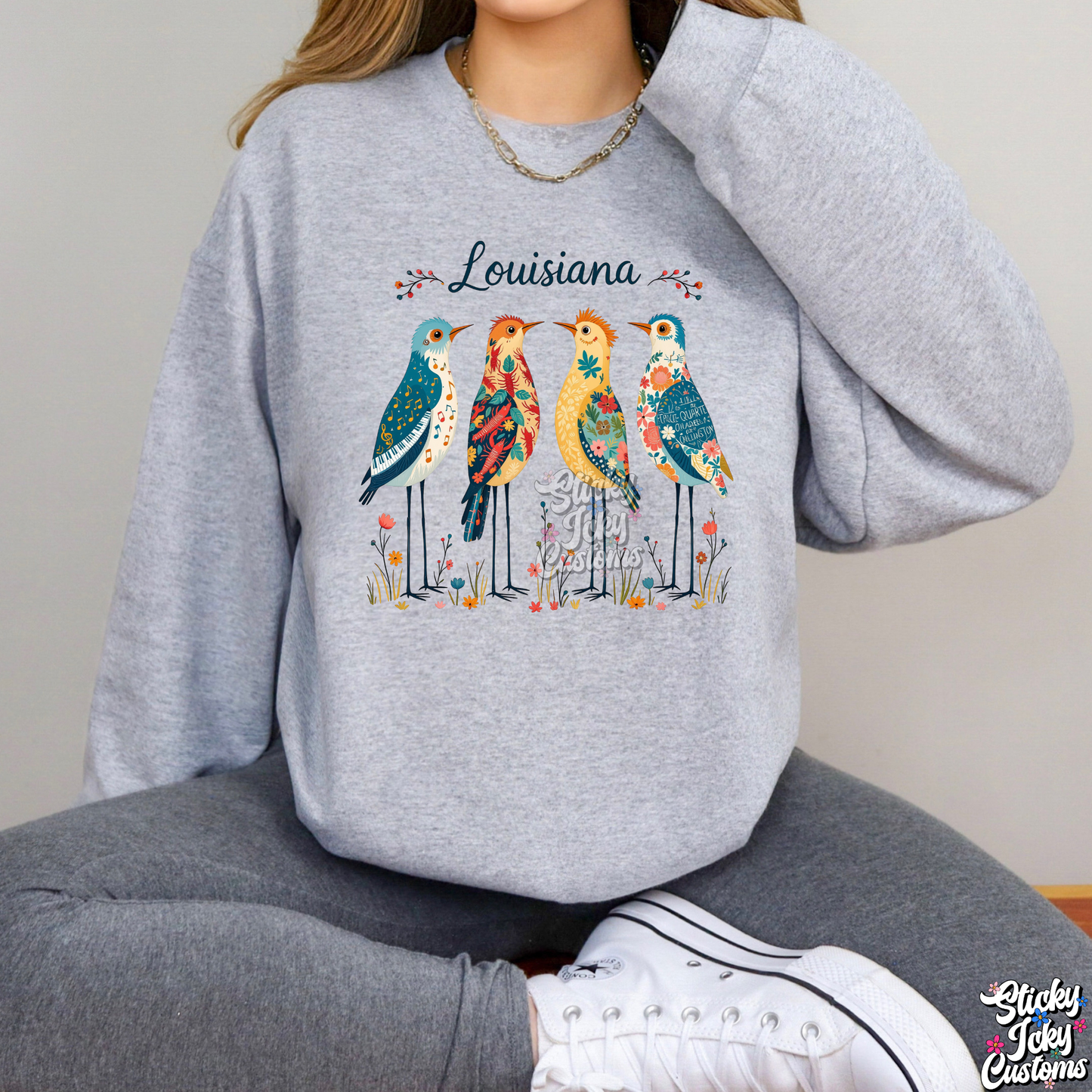 LOUISIANA FLORAL BIRDS