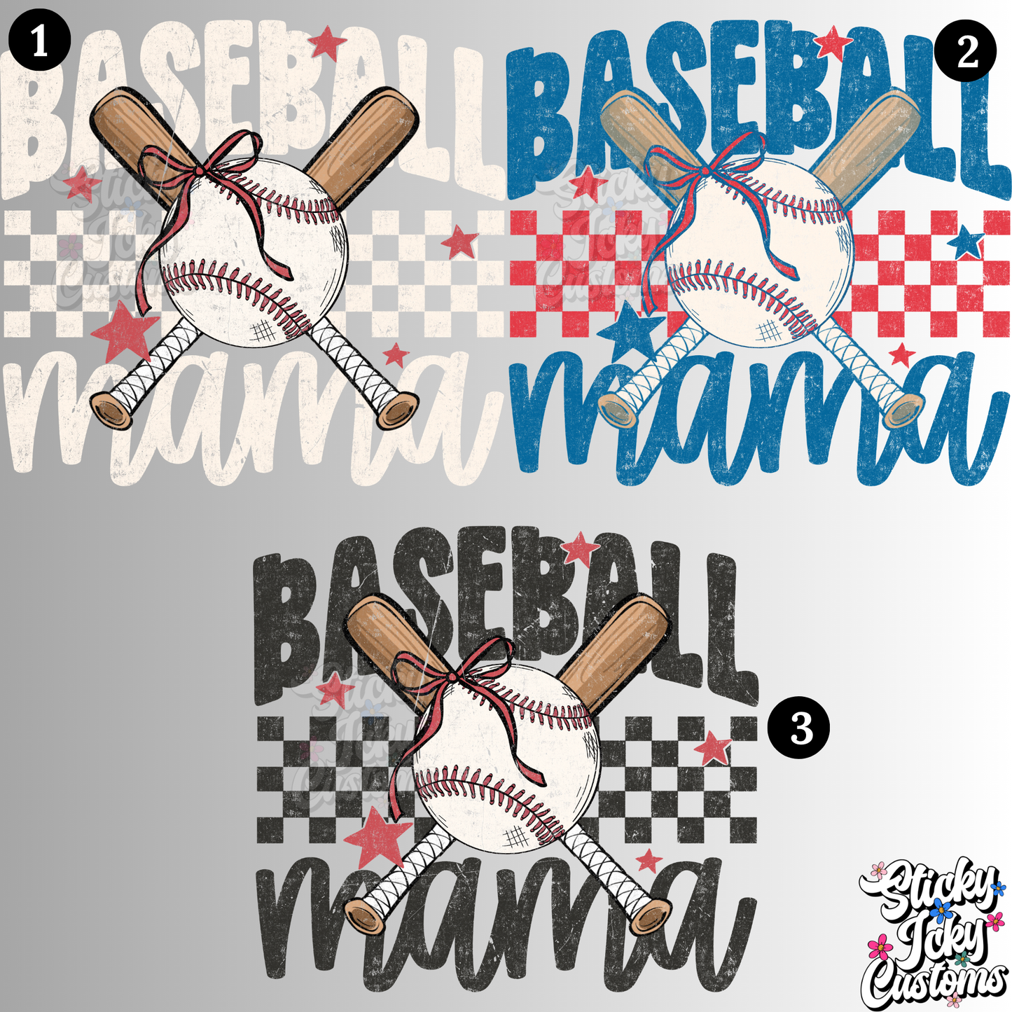 BASEBALL MAMA DESIGNS 1-3