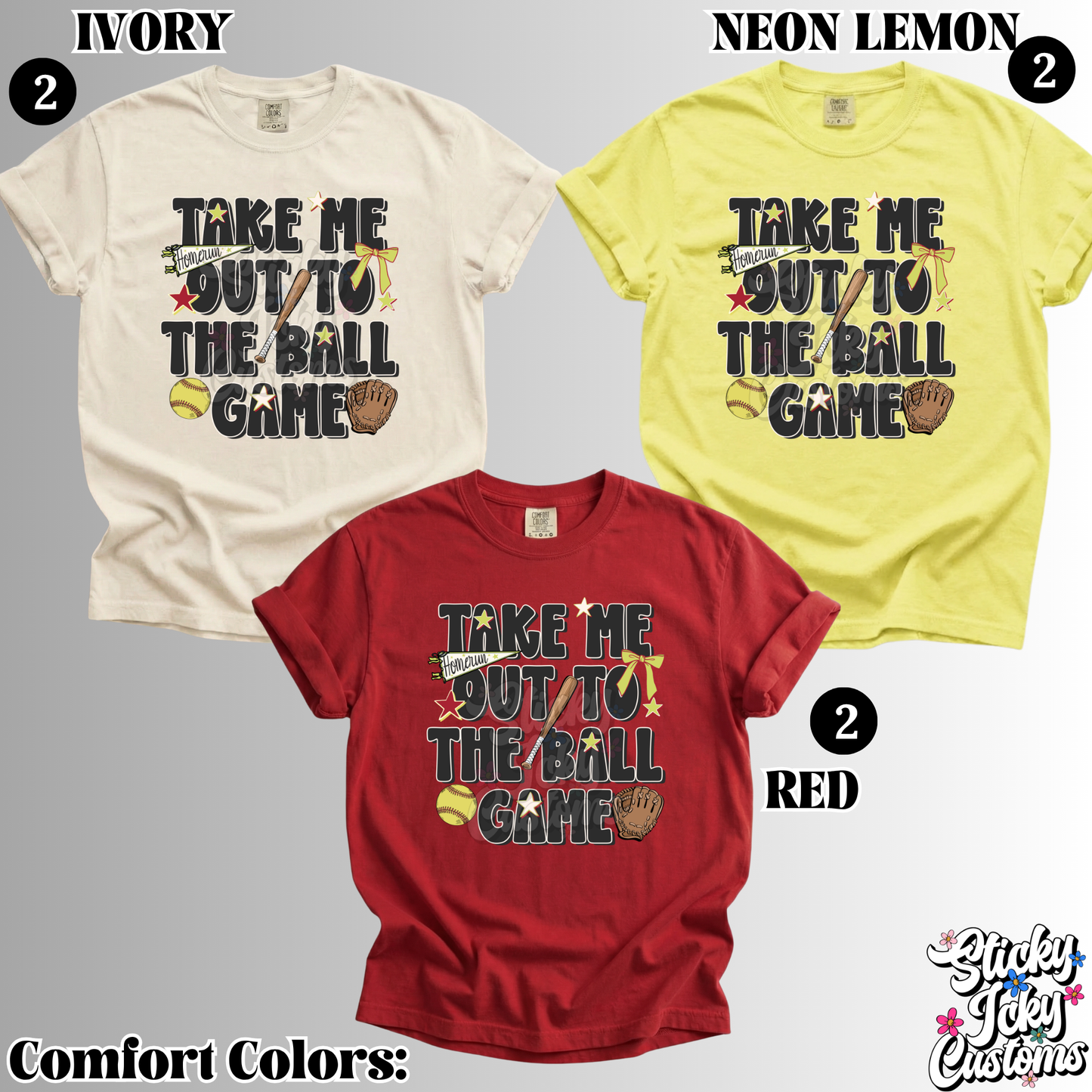 TAKE ME OUT TO THE BALL GAME DESIGNS 1-2