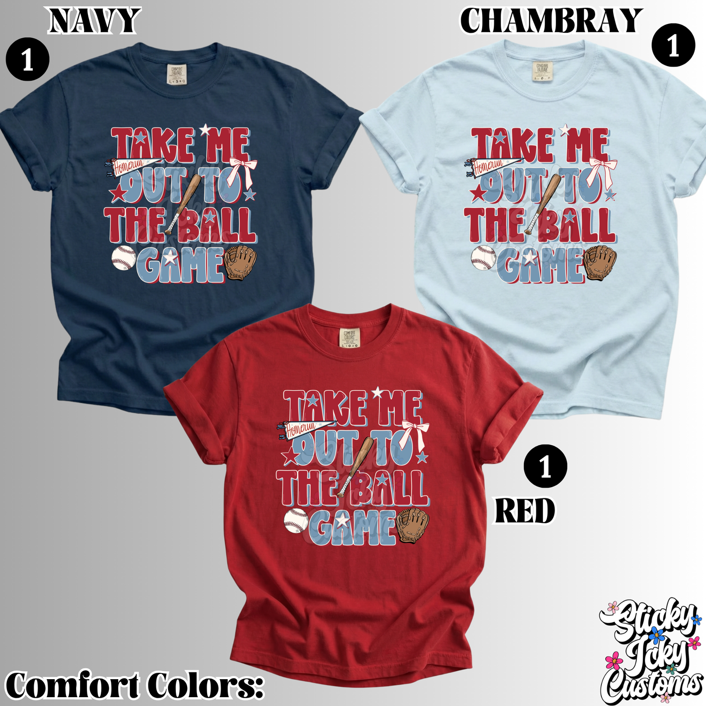 TAKE ME OUT TO THE BALL GAME DESIGNS 1-2