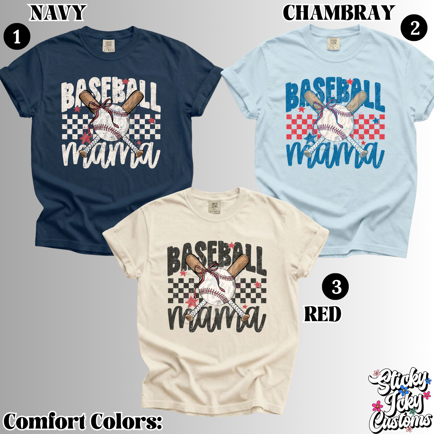 BASEBALL MAMA DESIGNS 1-3