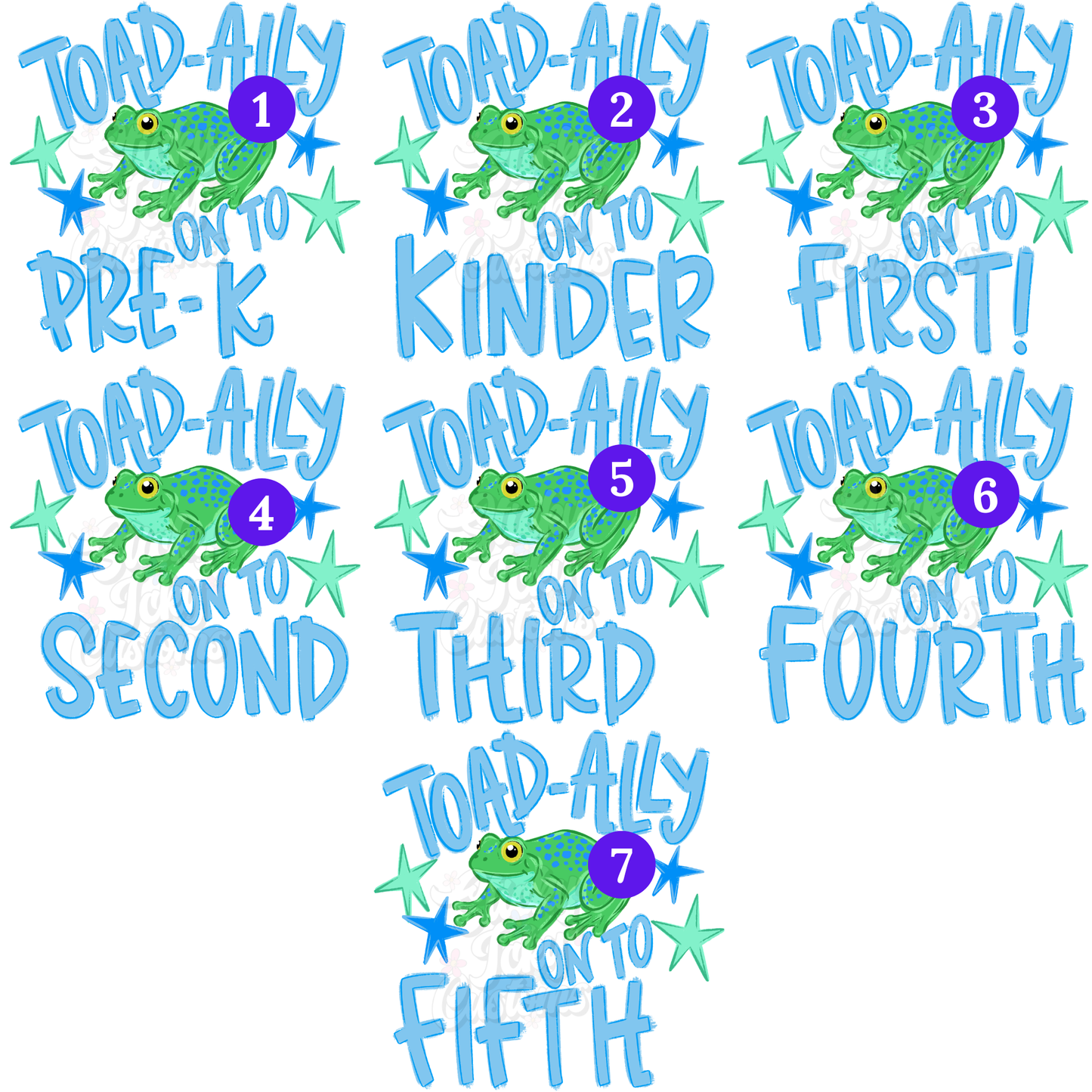 TOAD-ALLY ON TO.. DESIGNS 1-14