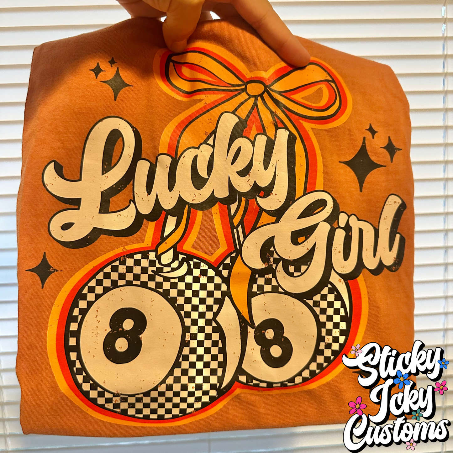 *SALE* LUCKY GIRL ( SIZE M COMFORT COLORS YAM )