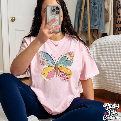 FAUX BUTTERFLY PATCH - ADULT GILDAN