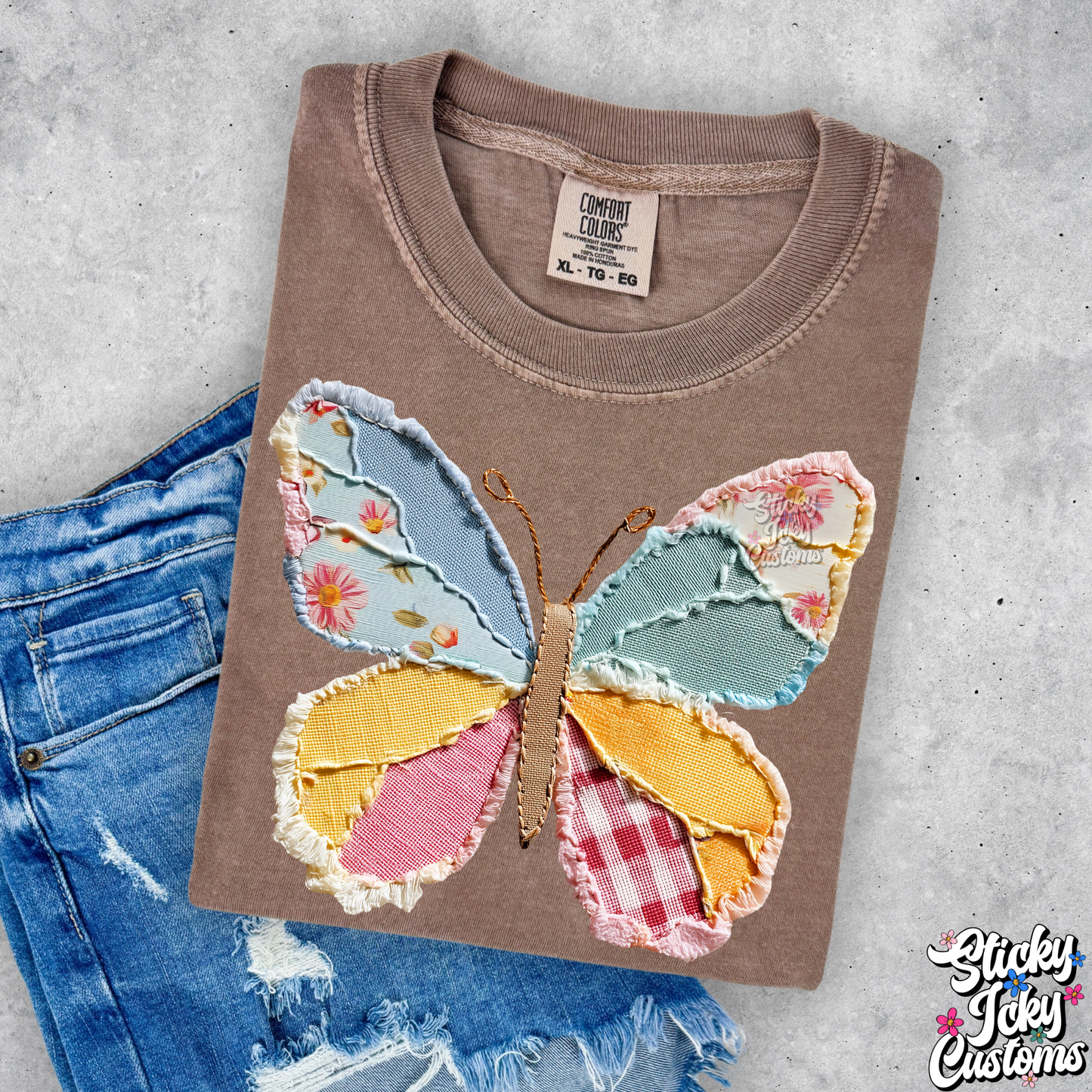 FAUX BUTTERFLY PATCH - ADULT COMFORT COLORS