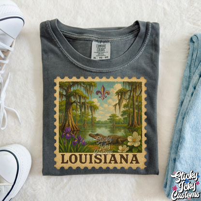 VINTAGE LOUISIANA GATOR STAMP